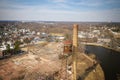 Aerial View of Milltown New Jersey and river Royalty Free Stock Photo