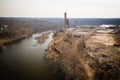 Aerial View of Milltown New Jersey and river Royalty Free Stock Photo