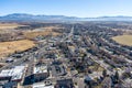 Aerial view of Minden and Gardnerville Nevada Royalty Free Stock Photo