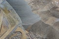 Aerial view of mine waste dump Royalty Free Stock Photo