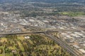 Aerial view of the Mini Stack Interchange in Phoenix, Arizona Royalty Free Stock Photo