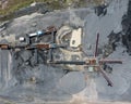 Aerial view of a mining conveyor Royalty Free Stock Photo