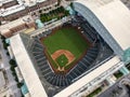 Aerial View of Minute Maid Park In Downtown Houston Texas