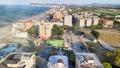 Aerial view of Misano Adriatico Beach from drone in summer season, Italy Royalty Free Stock Photo