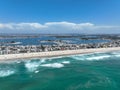 Aerial view of Mission Bay and beach in San Diego, California. USA. Royalty Free Stock Photo