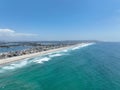 Aerial view of Mission Bay and beach in San Diego, California. USA. Royalty Free Stock Photo