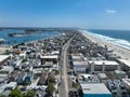 Aerial view of Mission Bay and beach in San Diego, California. USA. Royalty Free Stock Photo