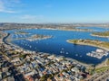 Aerial view of Mission Bay & Beaches in San Diego, California. USA. Royalty Free Stock Photo
