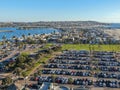 Aerial view of Mission Bay & Beaches in San Diego, California. USA. Royalty Free Stock Photo