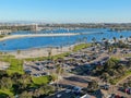 Aerial view of Mission Bay & Beaches in San Diego, California. USA. Royalty Free Stock Photo