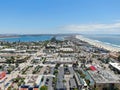 Aerial view of Mission Bay and pacific beach coastline in San Diego.California Royalty Free Stock Photo