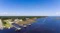 Aerial view of Fowl River and  Mobile Bay, Alabama Royalty Free Stock Photo