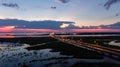 Sunset over Mobile Bay, Alabama Royalty Free Stock Photo