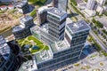 Aerial view of modern buildings in the city center of Yekaterinburg. Russia Royalty Free Stock Photo