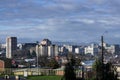 Aerial view of modern buildings in Temuco, Chile Royalty Free Stock Photo