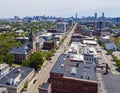 Cambridge city center aerial view, Massachusetts, USA Royalty Free Stock Photo