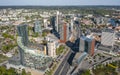 Aerial view of modern high buildings in Vilnius Royalty Free Stock Photo