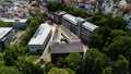 Aerial View of Modern Office Complex and Greenery Royalty Free Stock Photo