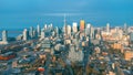 Aerial view of the modern skyline of downtown Toronto, Ontario, Canada Royalty Free Stock Photo