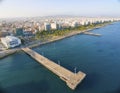 Aerial view of Molos, Limassol, Cyprus Royalty Free Stock Photo