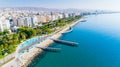 Aerial view of Molos, Limassol, Cyprus Royalty Free Stock Photo