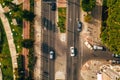 Aerial view of Molos Promenade park on coast of Limassol city centre in Cyprus. Royalty Free Stock Photo