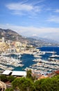 Aerial view of Monaco harbor