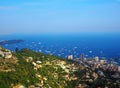 Aerial view of Monaco Monte Carlo city in French Riviera, azure coast Royalty Free Stock Photo