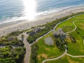 Aerial view of Monarch beach coastline