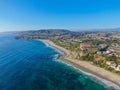 Aerial view of Monarch beach coastline