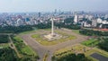 Aerial view Monas, Monumen Nasional Jakarta lansdcape Indonesia Royalty Free Stock Photo