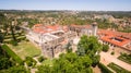 Aerial view of monastery Convent of Christ in Tomar, Portugal Royalty Free Stock Photo