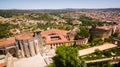 Aerial view of monastery Convent of Christ in Tomar, Portugal Royalty Free Stock Photo