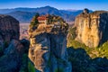 Aerial view from the Monastery of the Holy Trinity in Meteora, Greece