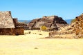 Aerial view of Monte Alban pyramids in Oaxaca, Mexico Royalty Free Stock Photo