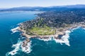 Aerial View of Monterey Peninsula in California Royalty Free Stock Photo