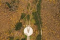 Aerial view at monument Freedom on Fruska Gora mountain, near Novi Sad, Serbia