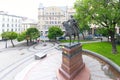 Aerial view on Monument to King Danylo Halytskyi in Lviv