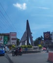 Aerial View of Monument to the Recapture of Rembang, Landmark located right in the middle of the city Royalty Free Stock Photo