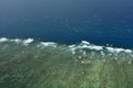 Aerial view of Moore coral reefs Cairns - Great Barrier Reef Que Royalty Free Stock Photo