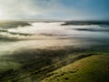 Aerial view of the morning valley