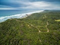 Aerial view of Mornington Peninsula Coastline and walking trail