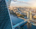 Aerial view of Moscow city Royalty Free Stock Photo