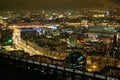 aerial view of Moscow city at night, Russia Royalty Free Stock Photo