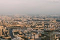 Aerial view of Moscow city panorama at sunset Royalty Free Stock Photo