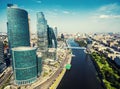 Aerial view of Moscow downtown, Russia Royalty Free Stock Photo