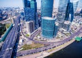 Aerial view of Moscow downtown