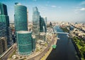 Aerial view of Moscow downtown, Russia