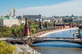 Aerial view of the Moscow Kremlin and the Moskva River