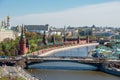 Tthe Moskva River and the Kremlin embankment